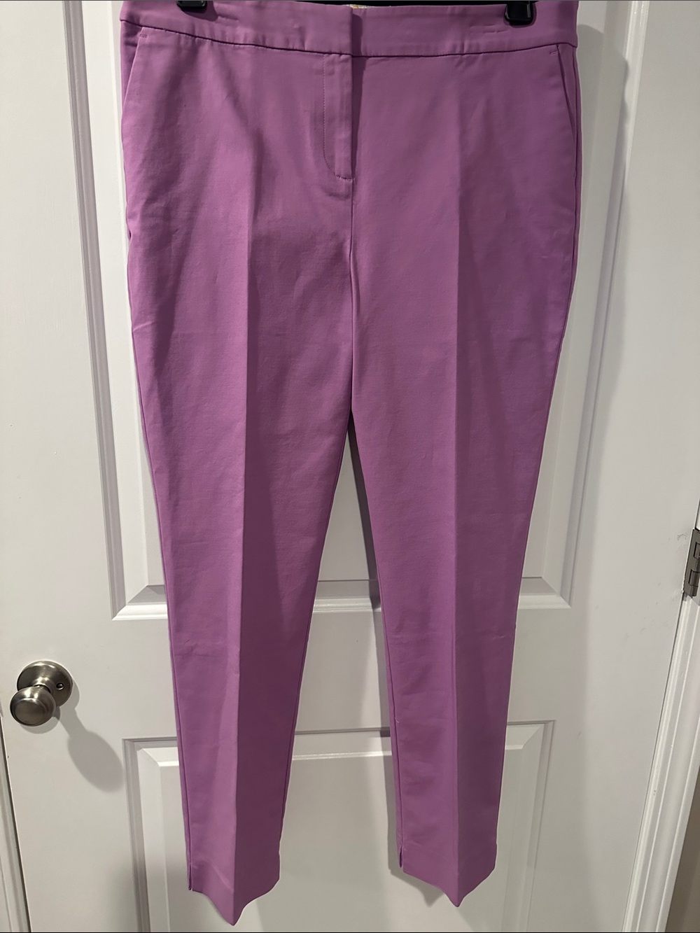 Boden Slim Cropped Ankle Pants in Violet-Pink